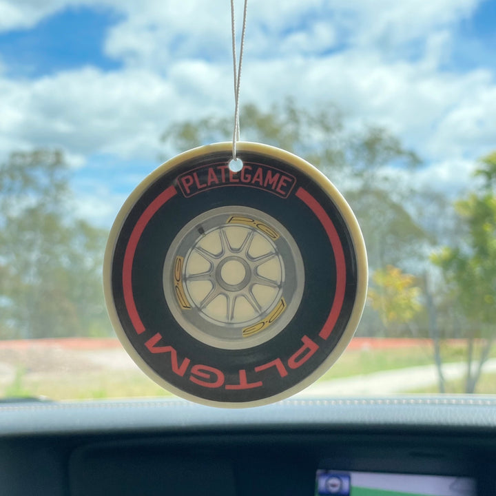 PlateGame Car Air Freshener F1 Wheel Red (Strawberry Scent)