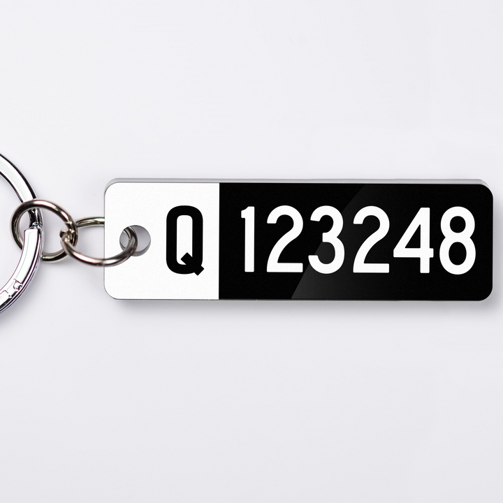 QLD Heritage Q Plate (Numeric) Custom Keychain