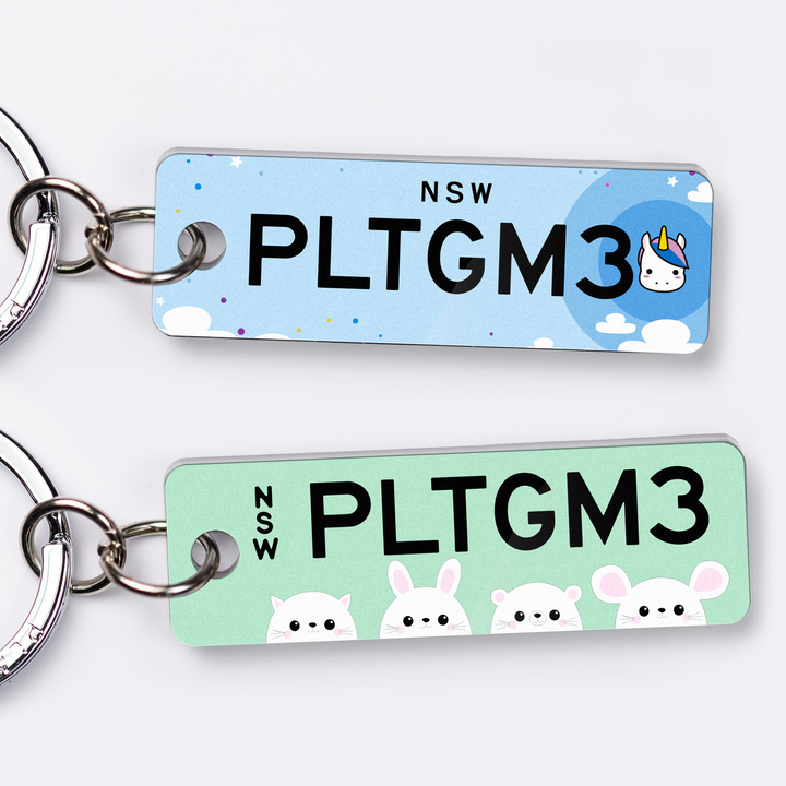 NSW Cute Range Licence Plate Custom Keychain