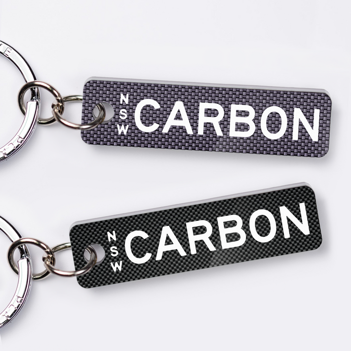 NSW Carbon Fibre Licence Plate Custom Keychain
