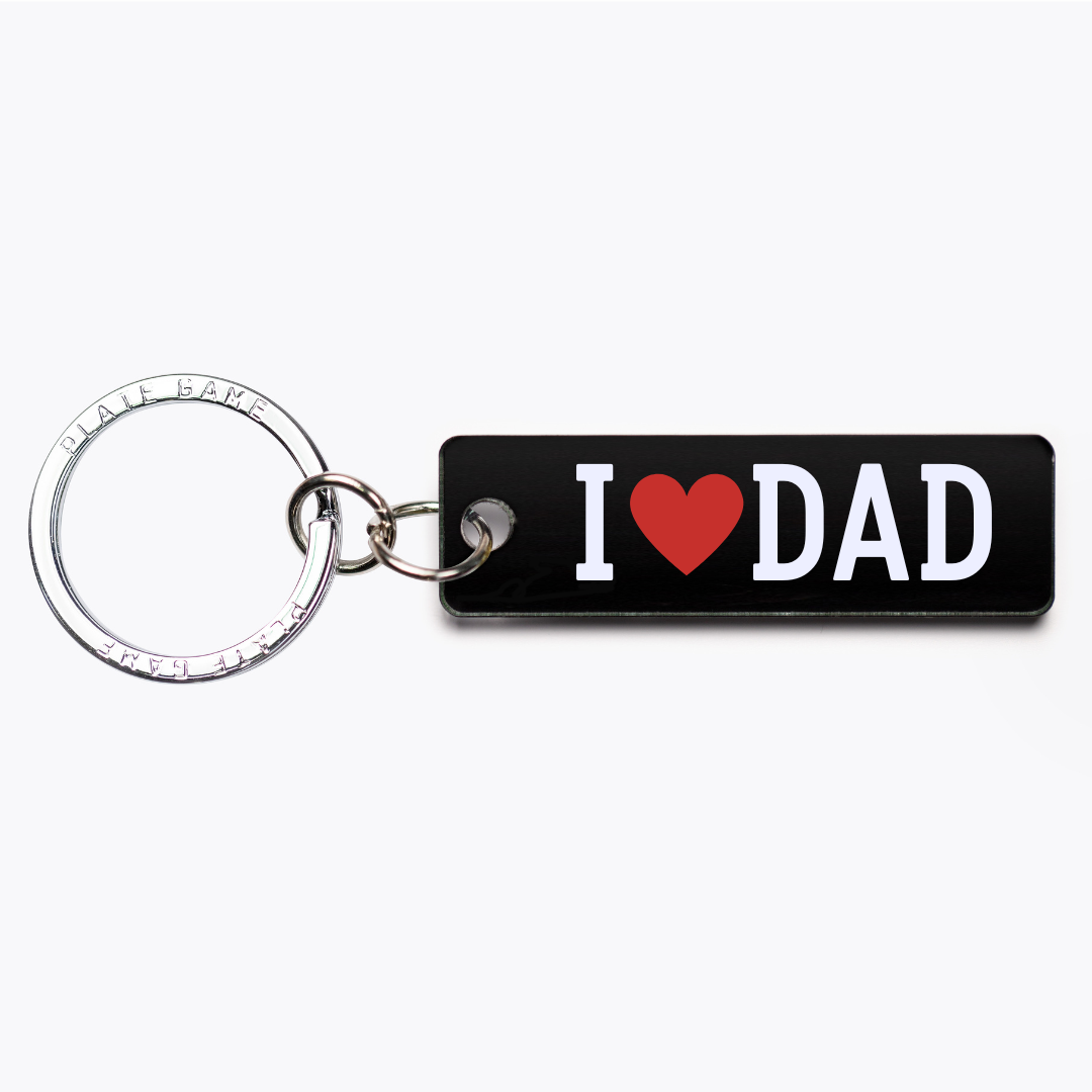 Preset 'I❤️DAD' PlateGame Keychain 🔑