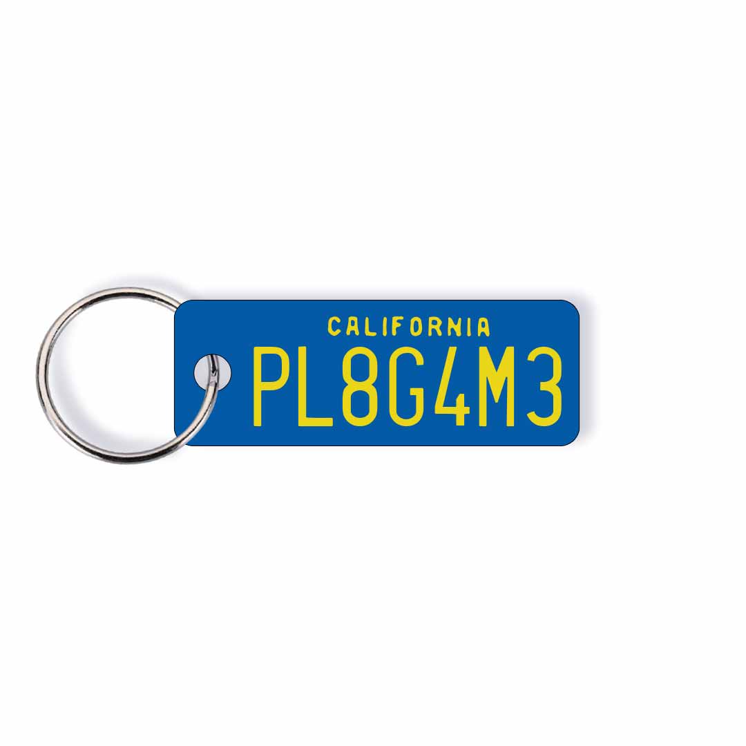 California CA Legacy 1960's License Plate Custom Keychain