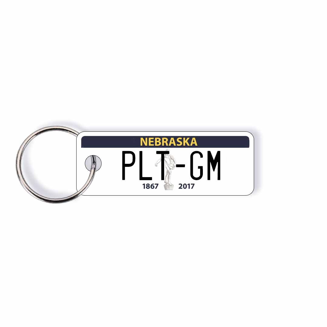 Nebraska NE State License Plate Custom Keychain
