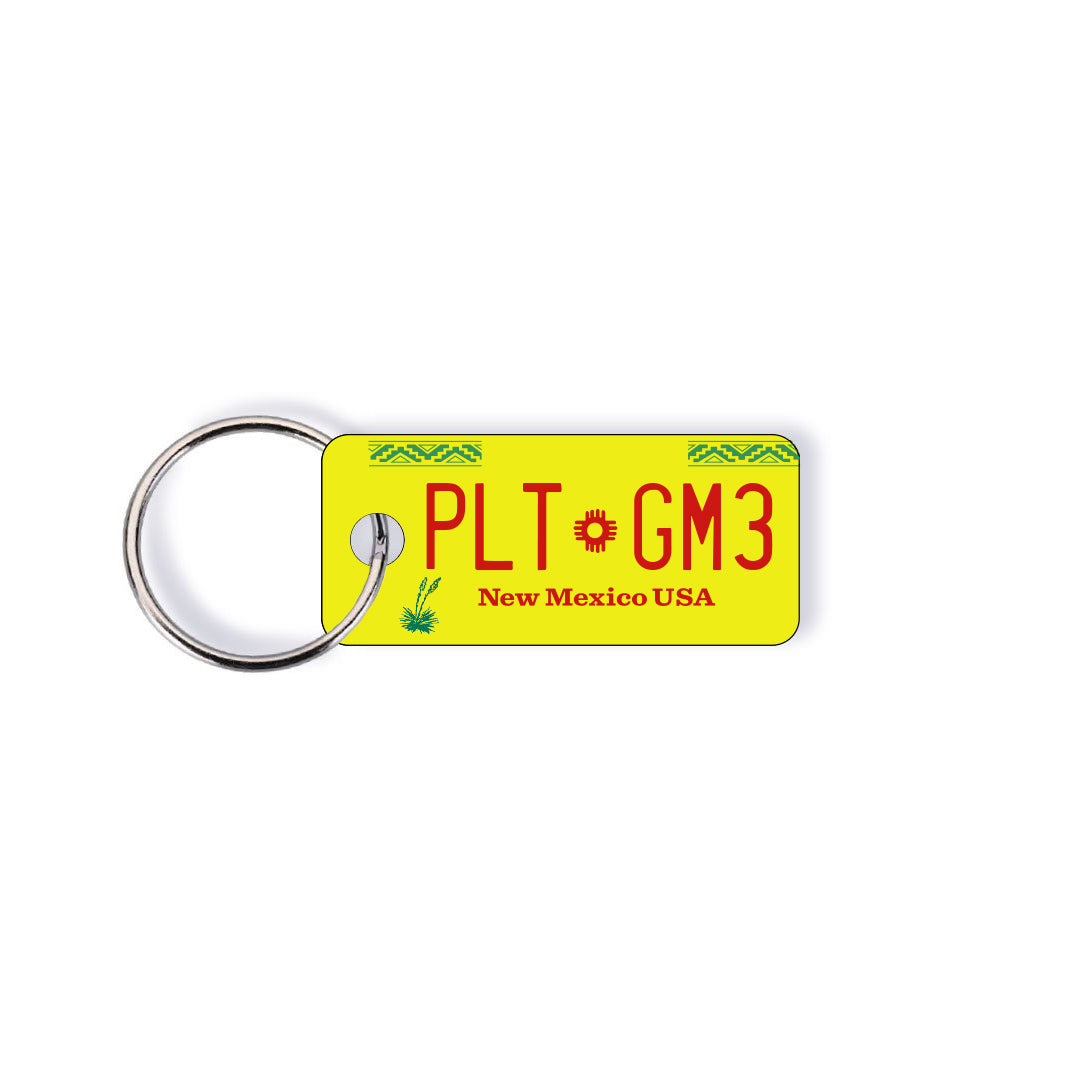 New Mexico NM State License Plate Custom Keychain