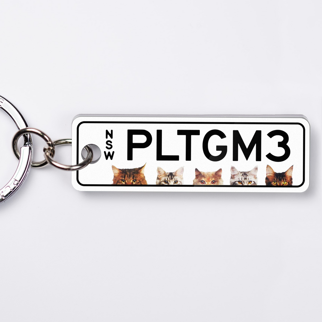 NSW Animals Range Licence Plate Custom Keychain