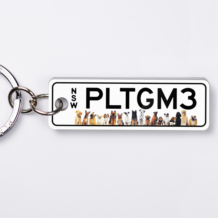 NSW Animals Range Licence Plate Custom Keychain