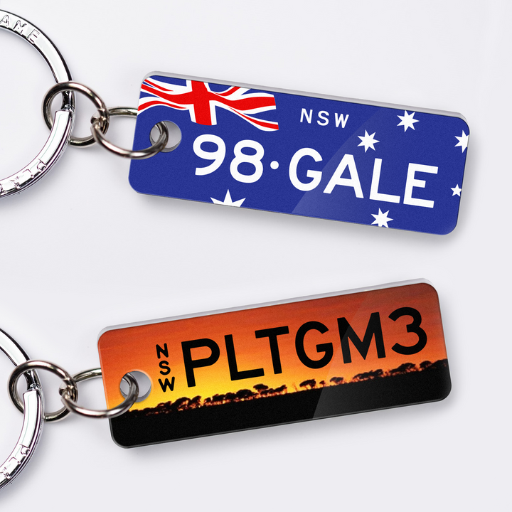 NSW Australiana Licence Plate Custom Keychain