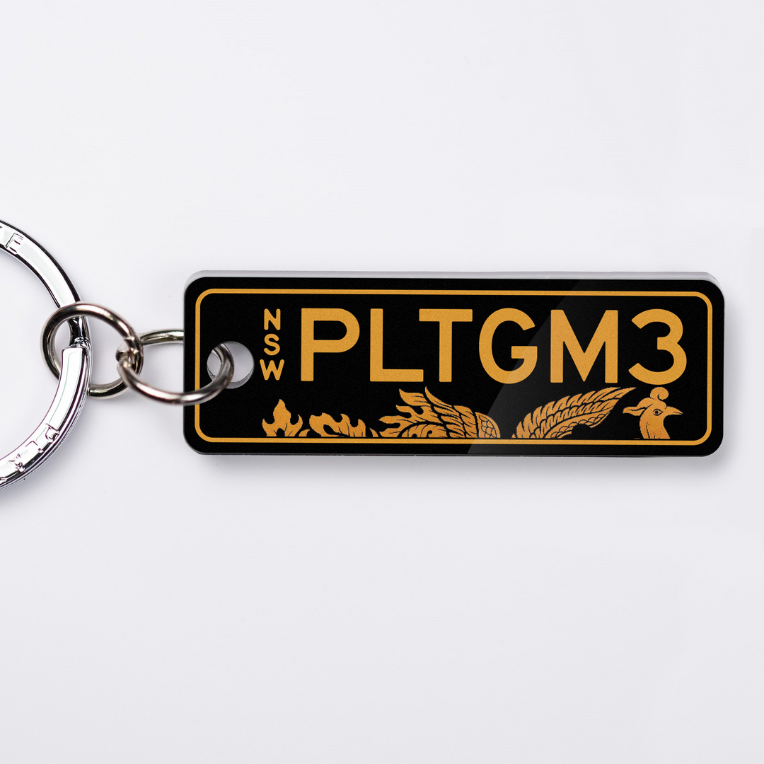 NSW Chinese Traditional Licence Plate Custom Keychain