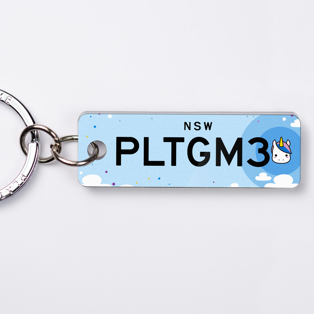 NSW Cute Range Licence Plate Custom Keychain