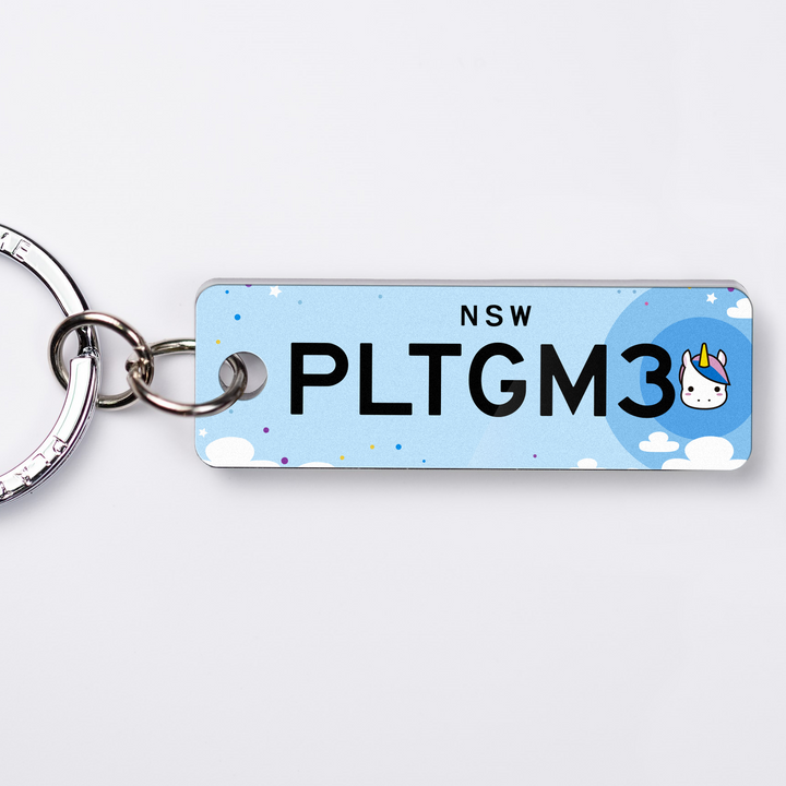 NSW Cute Range Licence Plate Custom Keychain