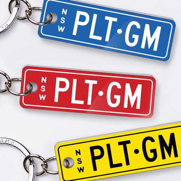 NSW Colours Range Licence Plate Custom Keychain