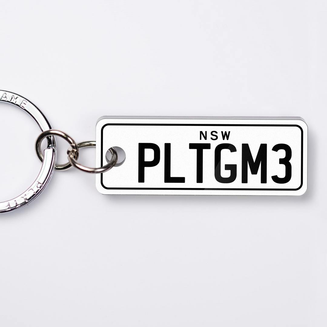 NSW Traditional Licence Plate Custom Keychain