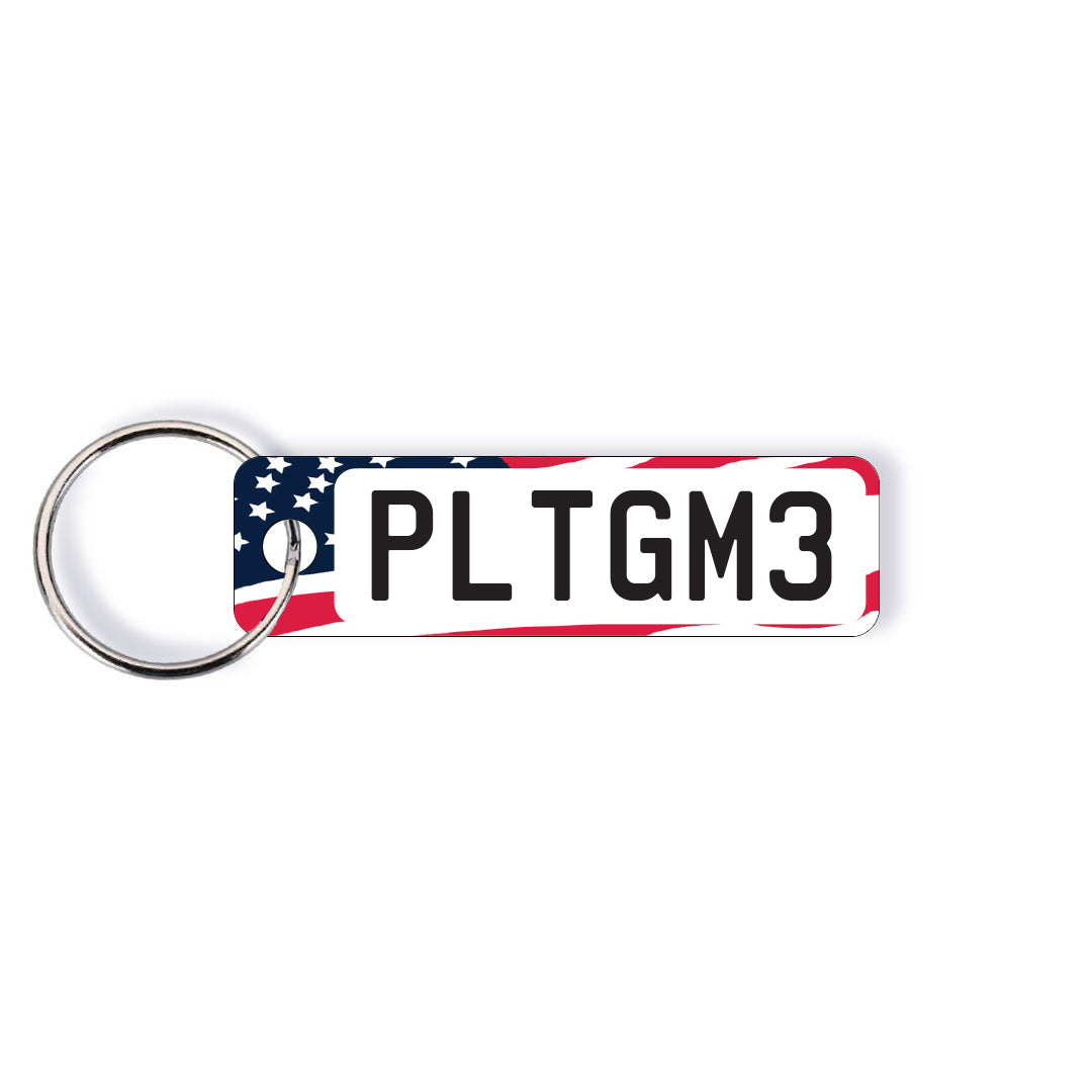 NZ American Licence Plate Custom Keychain