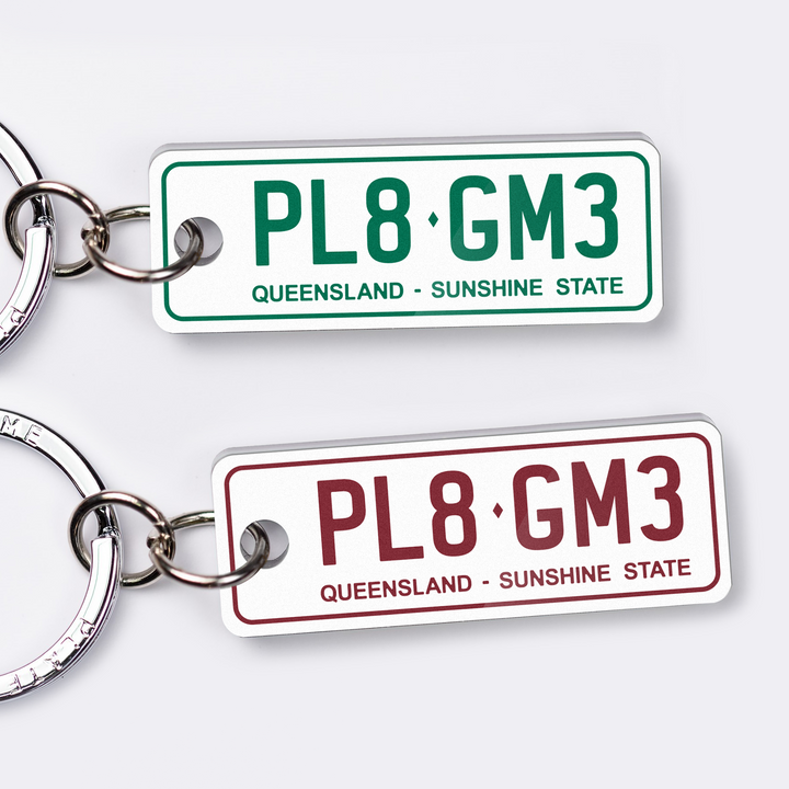 QLD General Issue Licence Plate Custom Keychain