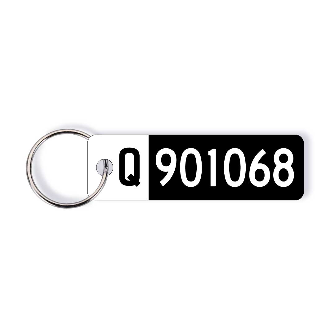 QLD Heritage Q Plate (Numeric) Custom Keychain