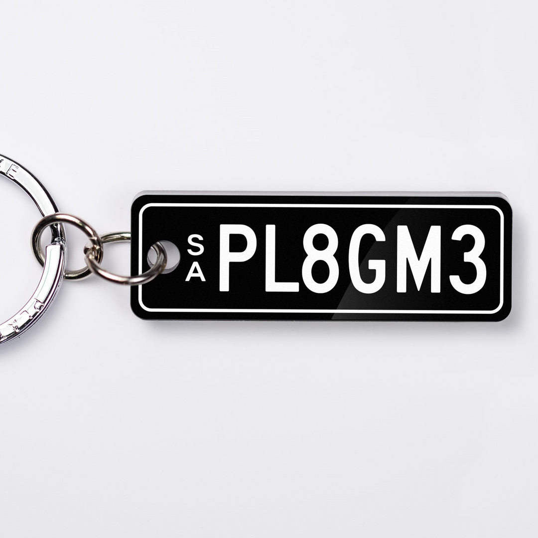 SA Premium Licence Plate Custom Keychain