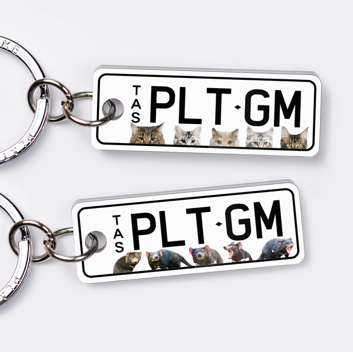 TAS Animals Licence Plate Custom Keychain