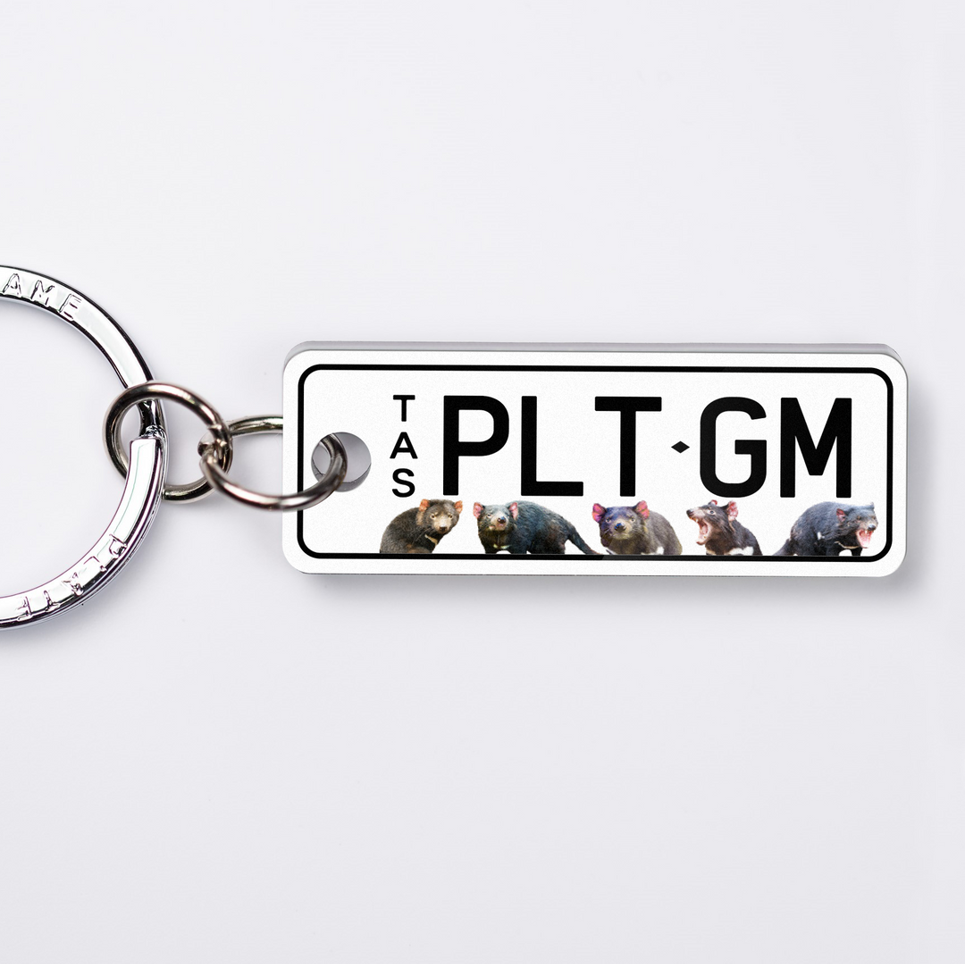 TAS Animals Licence Plate Custom Keychain