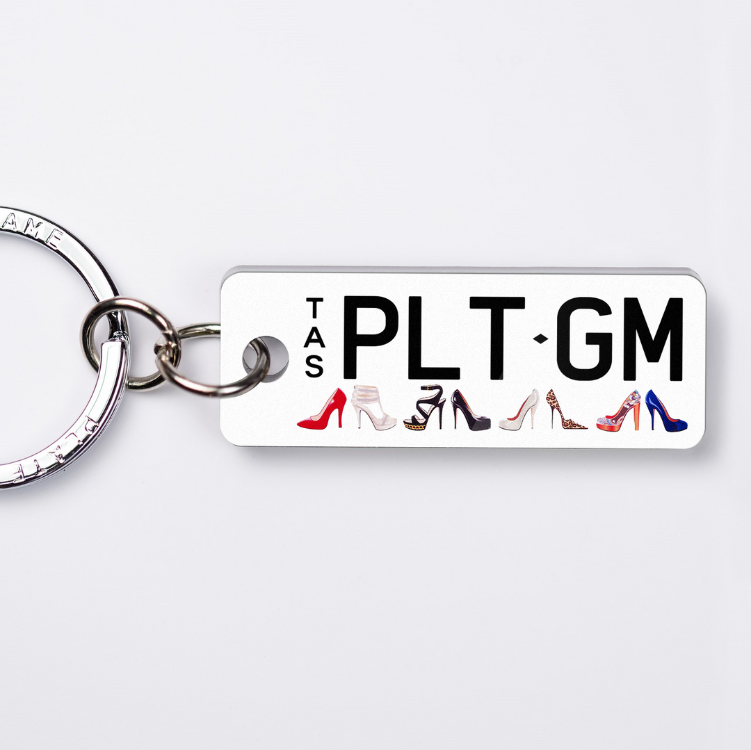 TAS Chic Licence Plate Custom Keychain