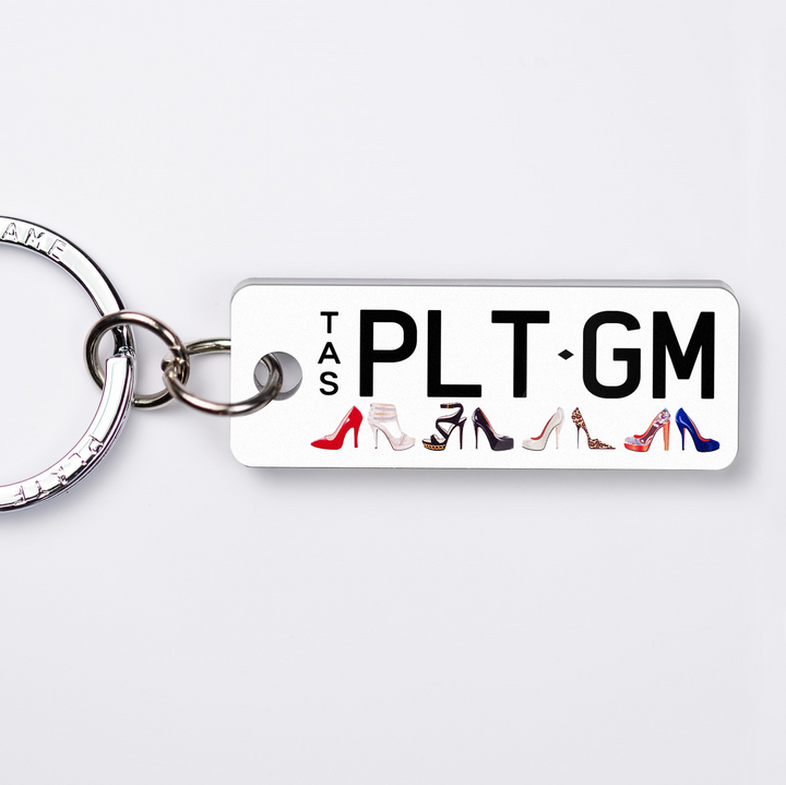TAS Chic Licence Plate Custom Keychain