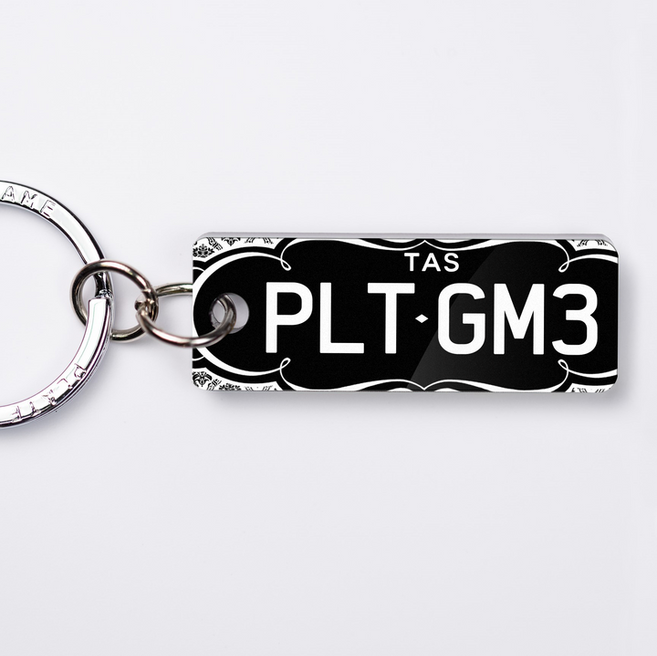 TAS Chic Licence Plate Custom Keychain