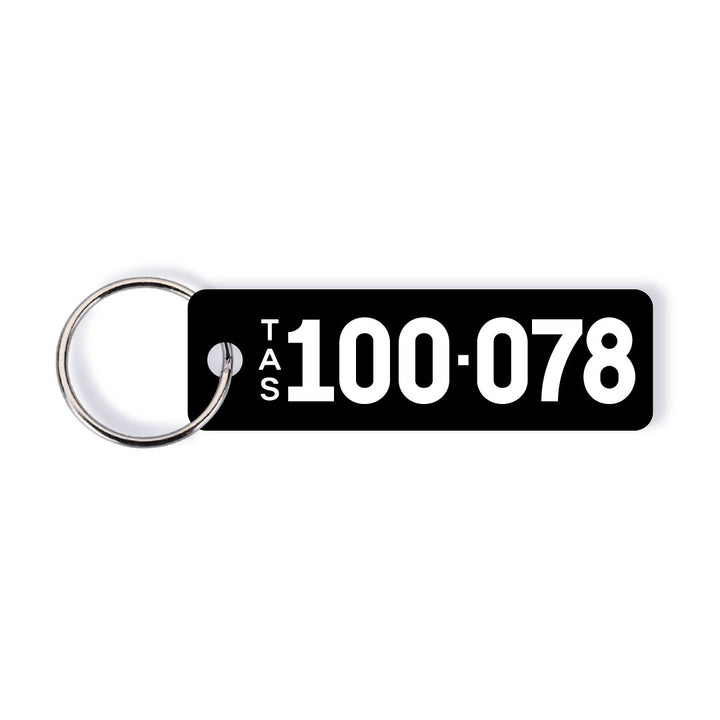 TAS Heritage (Numeric) Licence Plate Custom Keychain