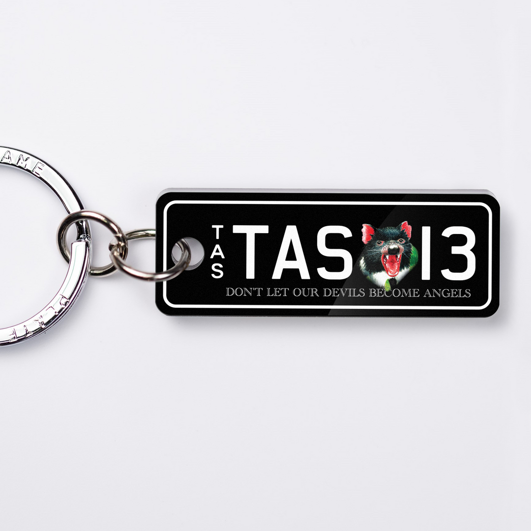TAS Tassie Licence Plate Custom Keychain