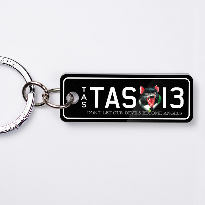 TAS Tassie Licence Plate Custom Keychain