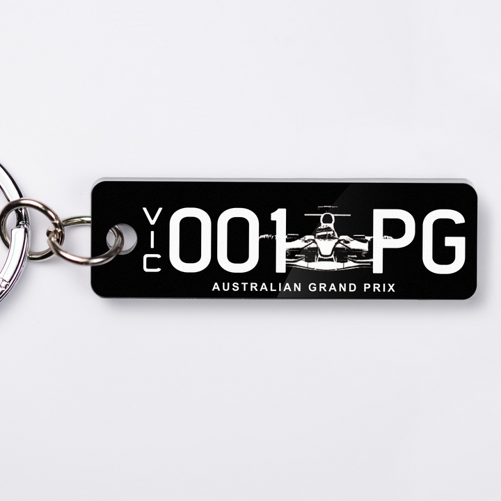 VIC Grand Prix Licence Plate Custom Keychain