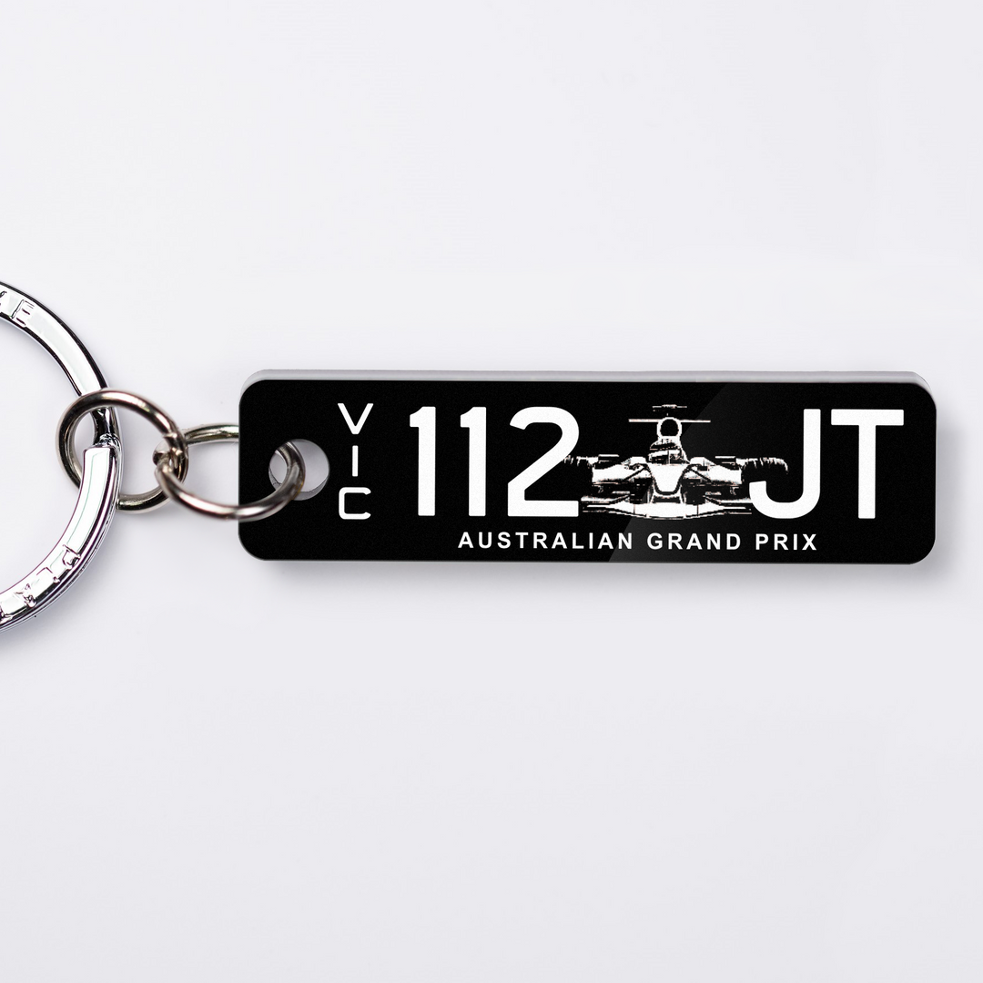 VIC Grand Prix Licence Plate Custom Keychain