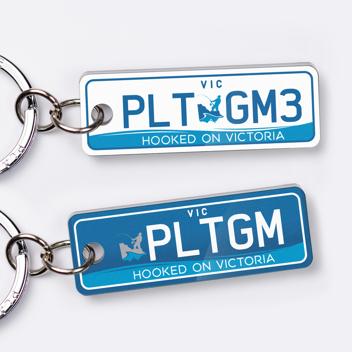 VIC Fishing Licence Plate Custom Keychain