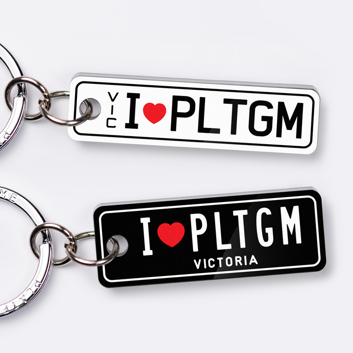 VIC I Love (Heart) Licence Plate Custom Keychain ❤️