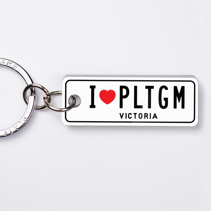 VIC I Love (Heart) Licence Plate Custom Keychain ❤️
