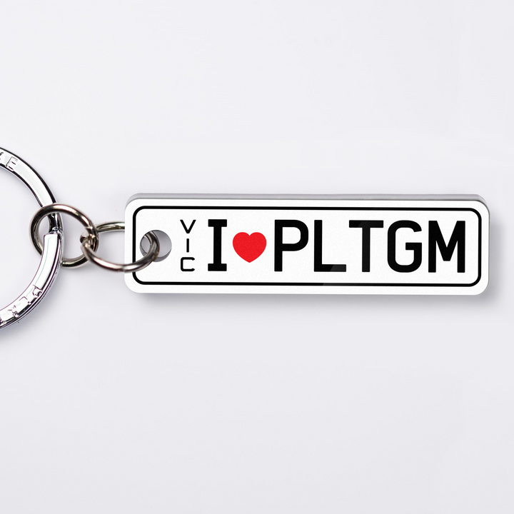 VIC I Love (Heart) Licence Plate Custom Keychain ❤️