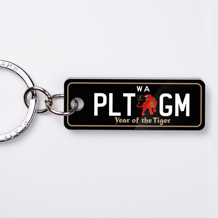 WA Chinese Zodiac Licence Plate Custom Premium Keychain