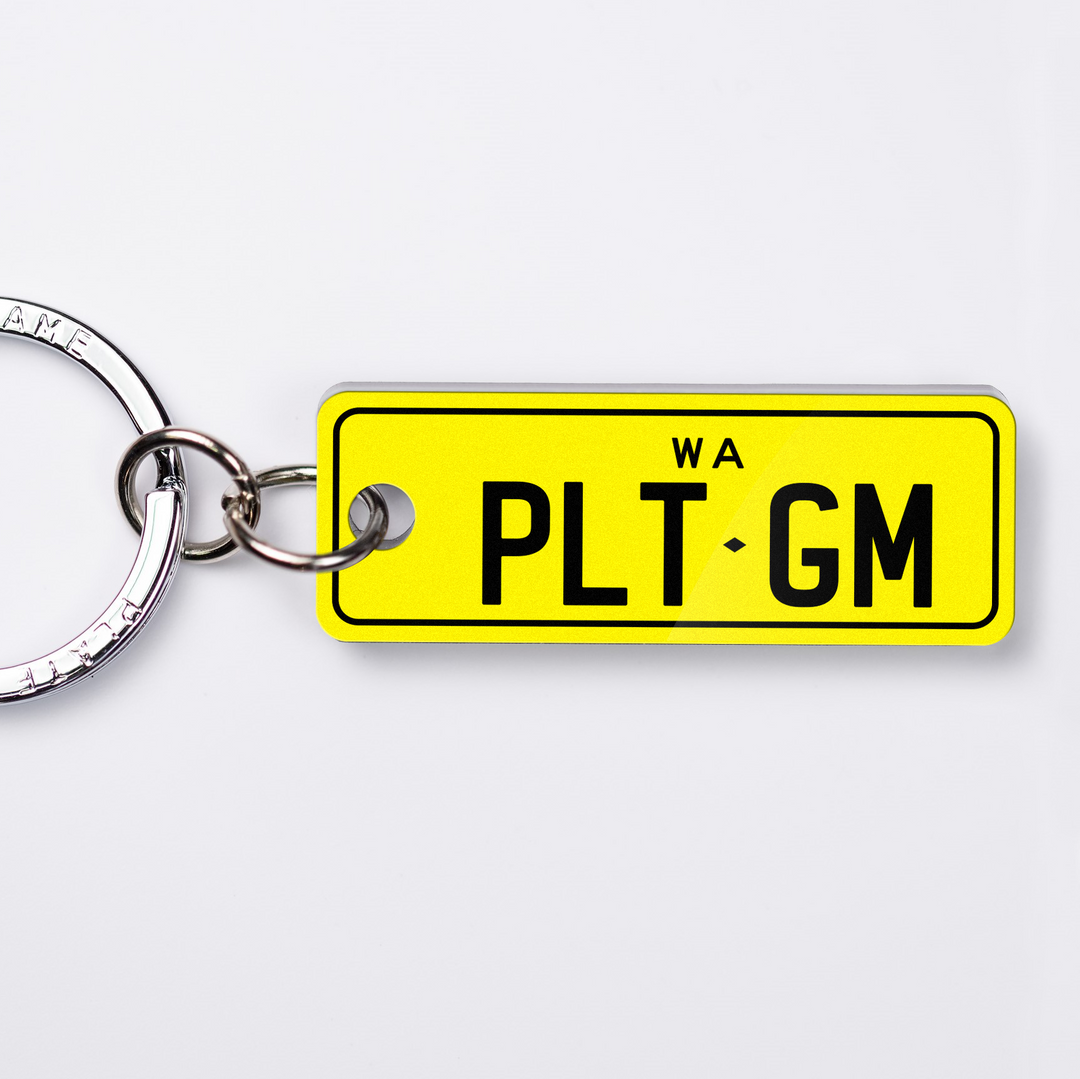 WA Retro Licence Plate Custom Keychain