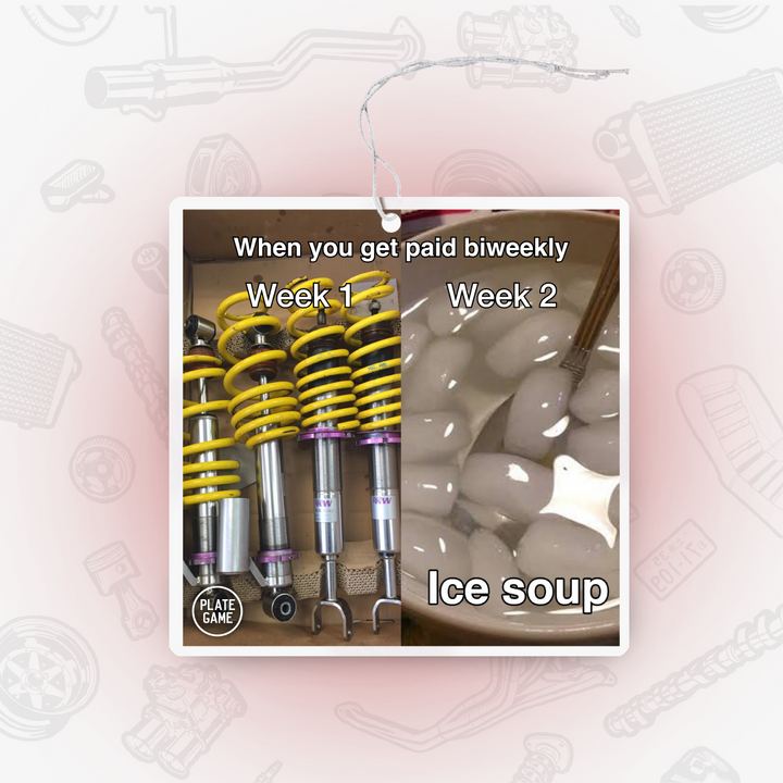 PlateGame Car Air Freshener Ice Soup Meme (Vanilla Scent)