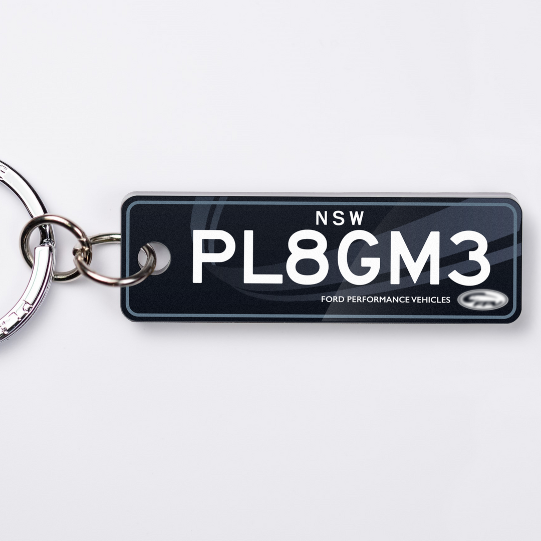 NSW FPV Licence Plate Custom Keychain