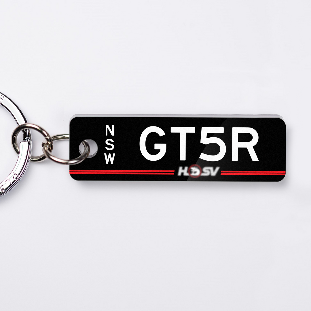 NSW High Performance Licence Plate Custom Keychain