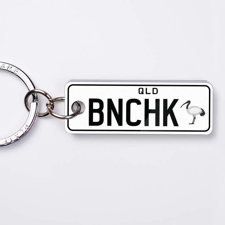 QLD Emoji Licence Plate Custom Keychain