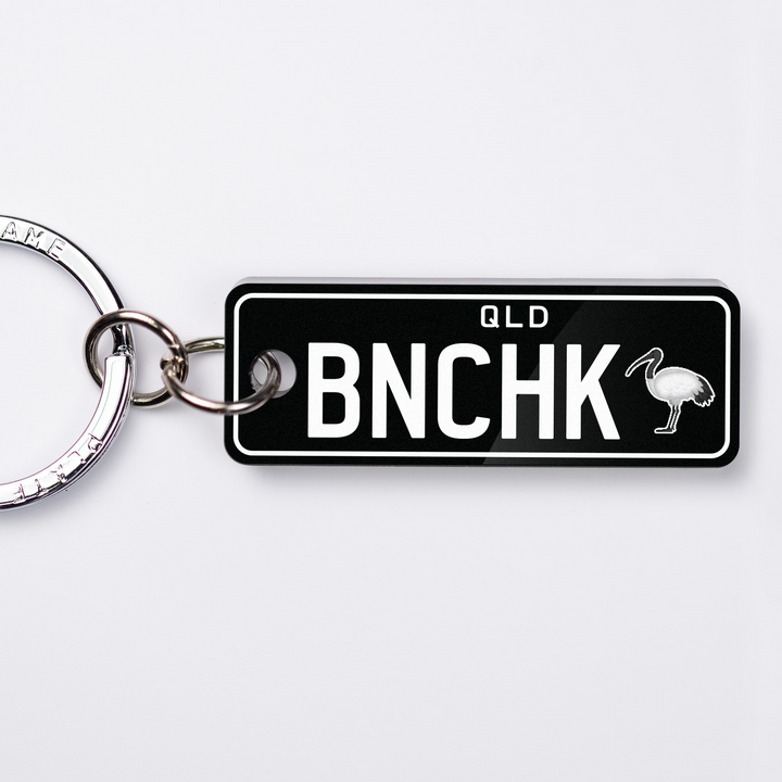 QLD Emoji Licence Plate Custom Keychain