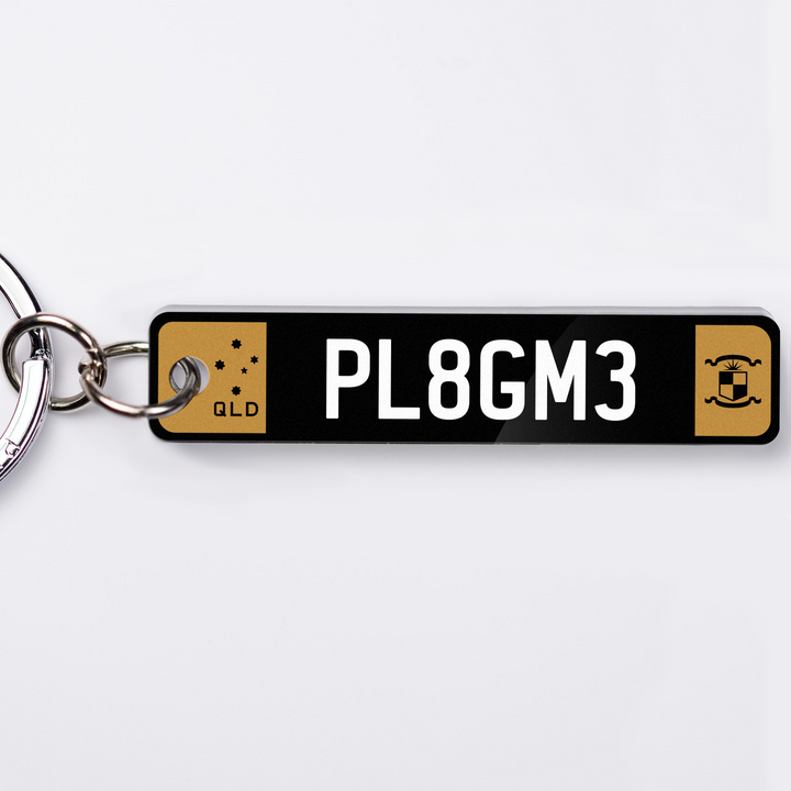 QLD Euro Licence Plate Custom Keychain