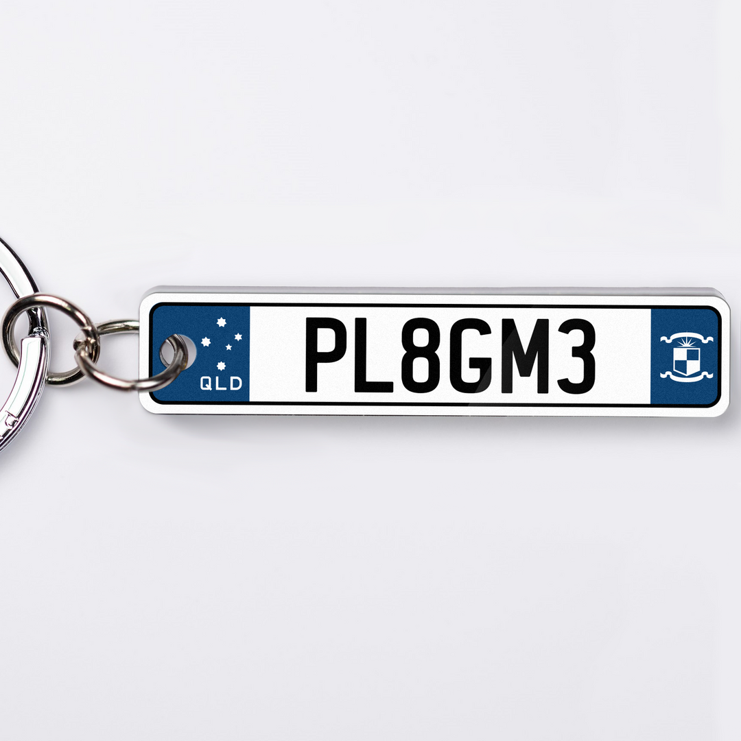 QLD Euro Licence Plate Custom Keychain