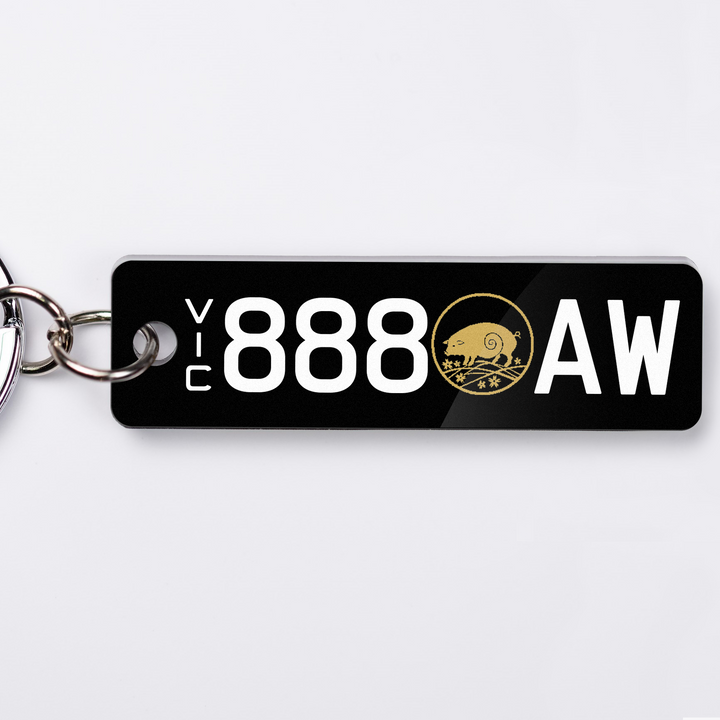 VIC Lucky Licence Plate Custom Keychain