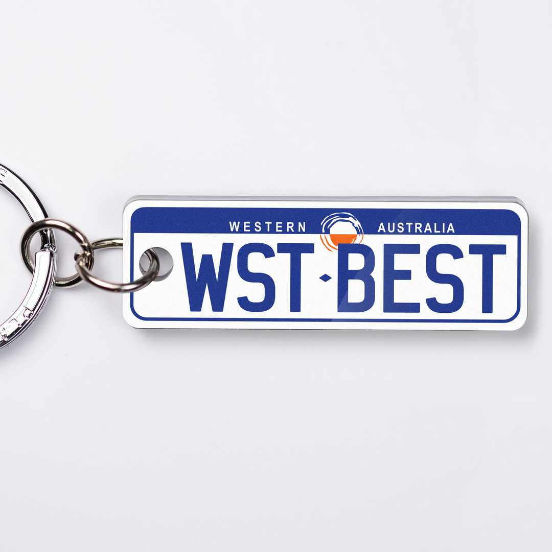 WA General Issue Licence Plate Custom Premium Keychain