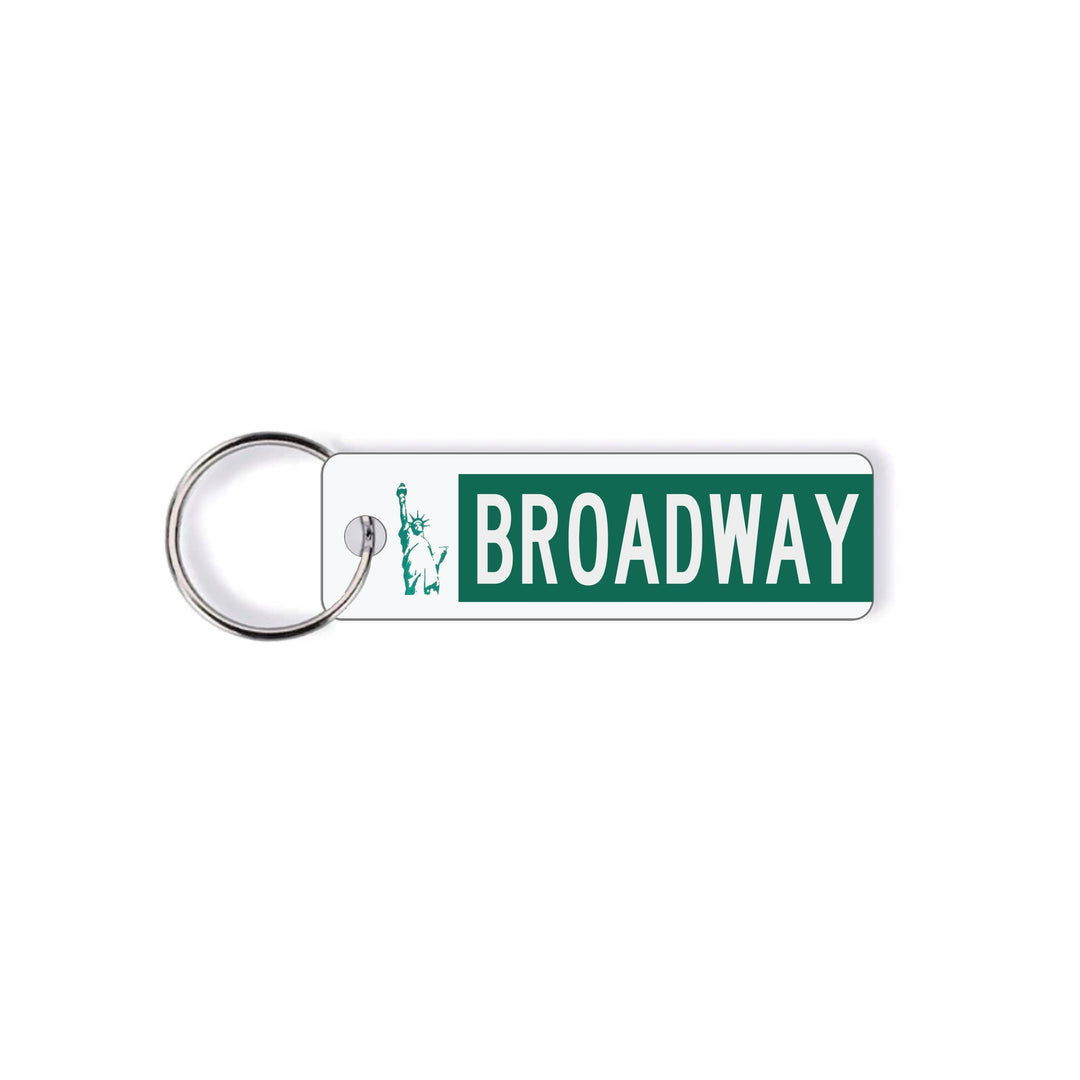 Broadway street sign Keychain
