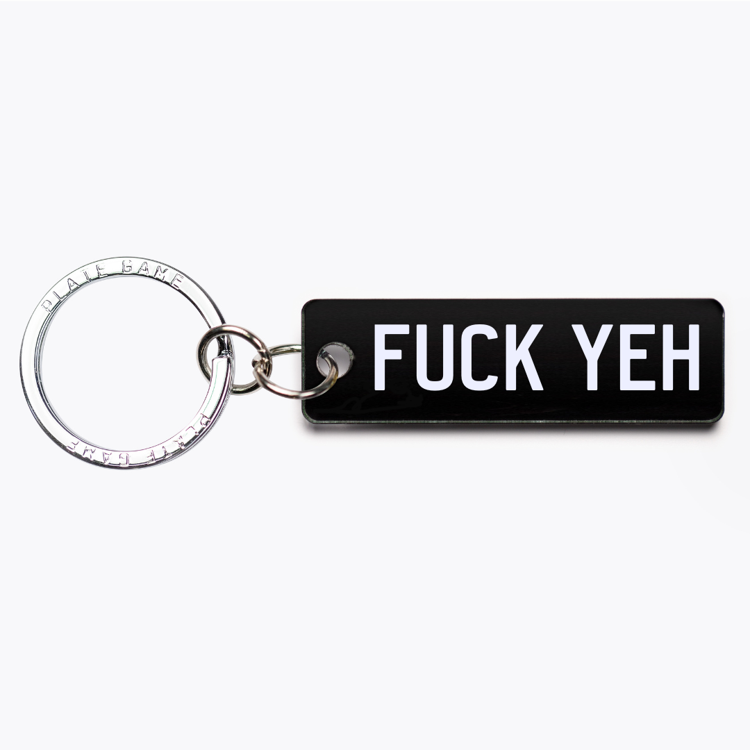 Preset 'F**K YEH' PlateGame Keychain 🔑