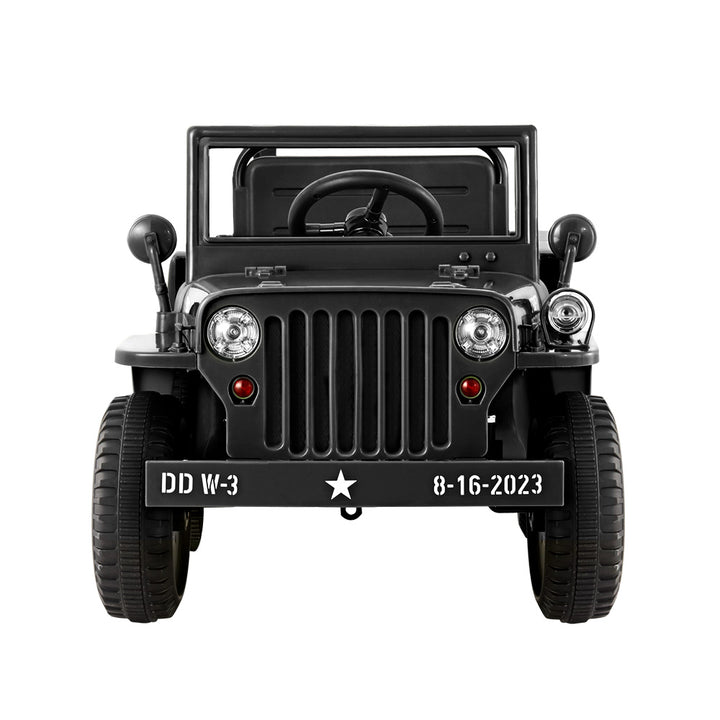 Jeep Military Off Road Electric Ride On Car w/Remote Control 12V Black