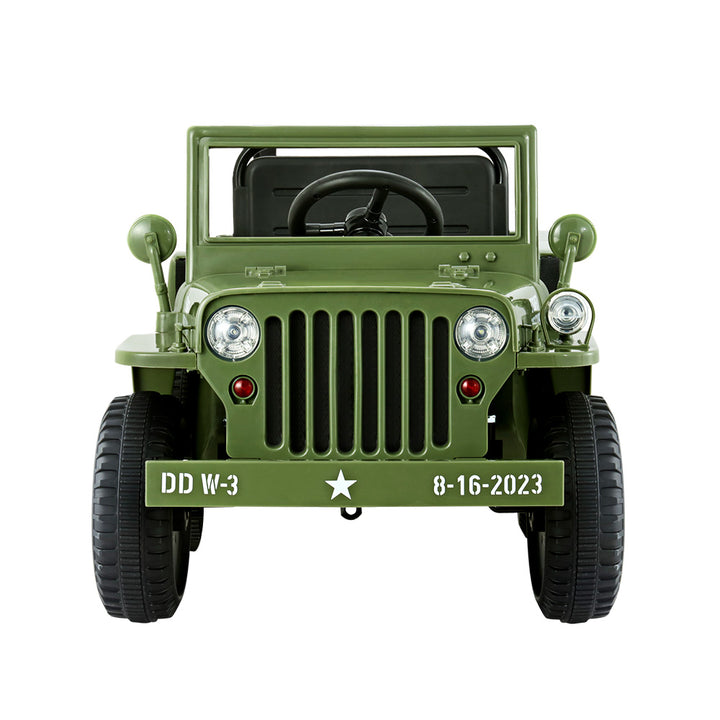 Jeep Military Off Road Electric Ride On Car w/Remote Control 12V Olive