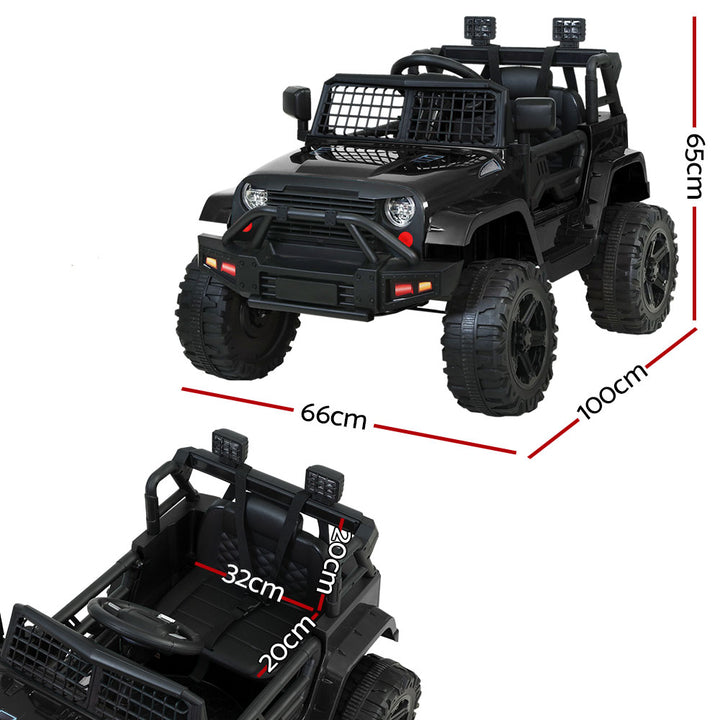 Jeep Toy Electric Ride On Car w/Remote 12V Black